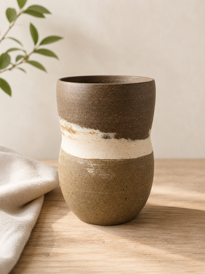 EARTH LINES: Set of Marbled Clay Vases