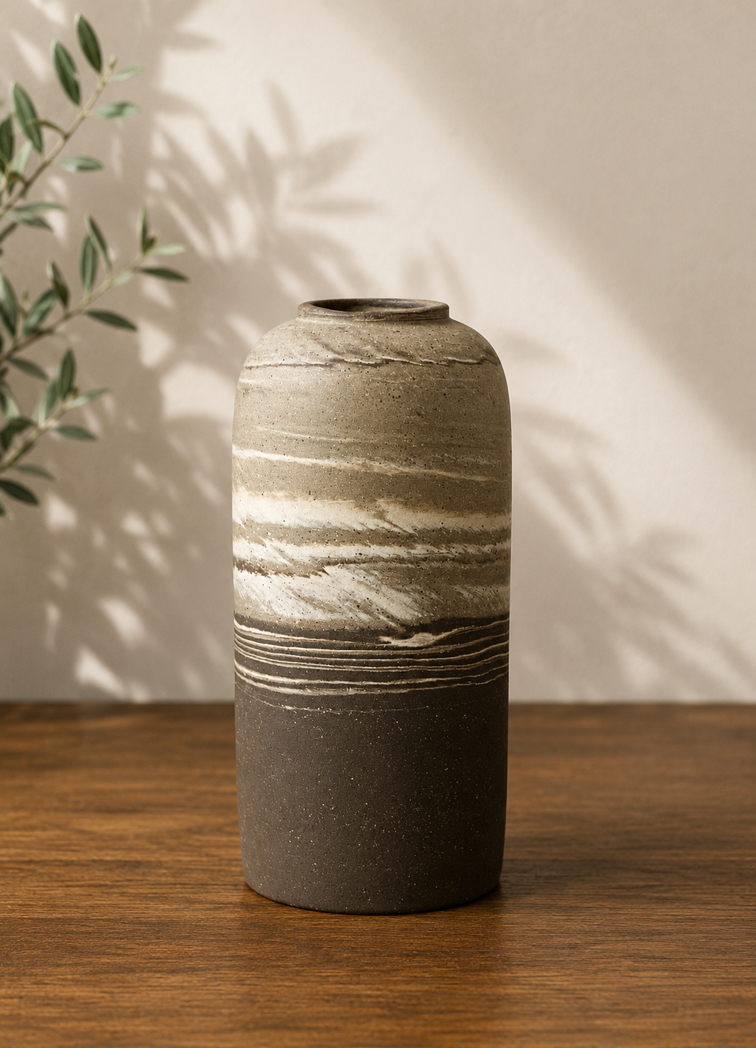 EARTH LINES: Marbled Clay Vase No11