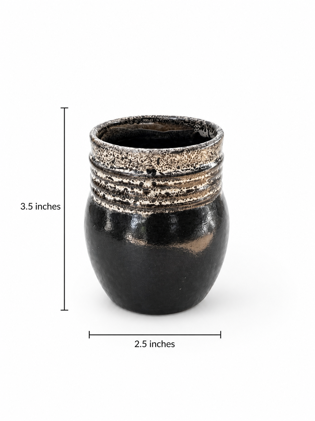 Black Speckled Stoneware Cups