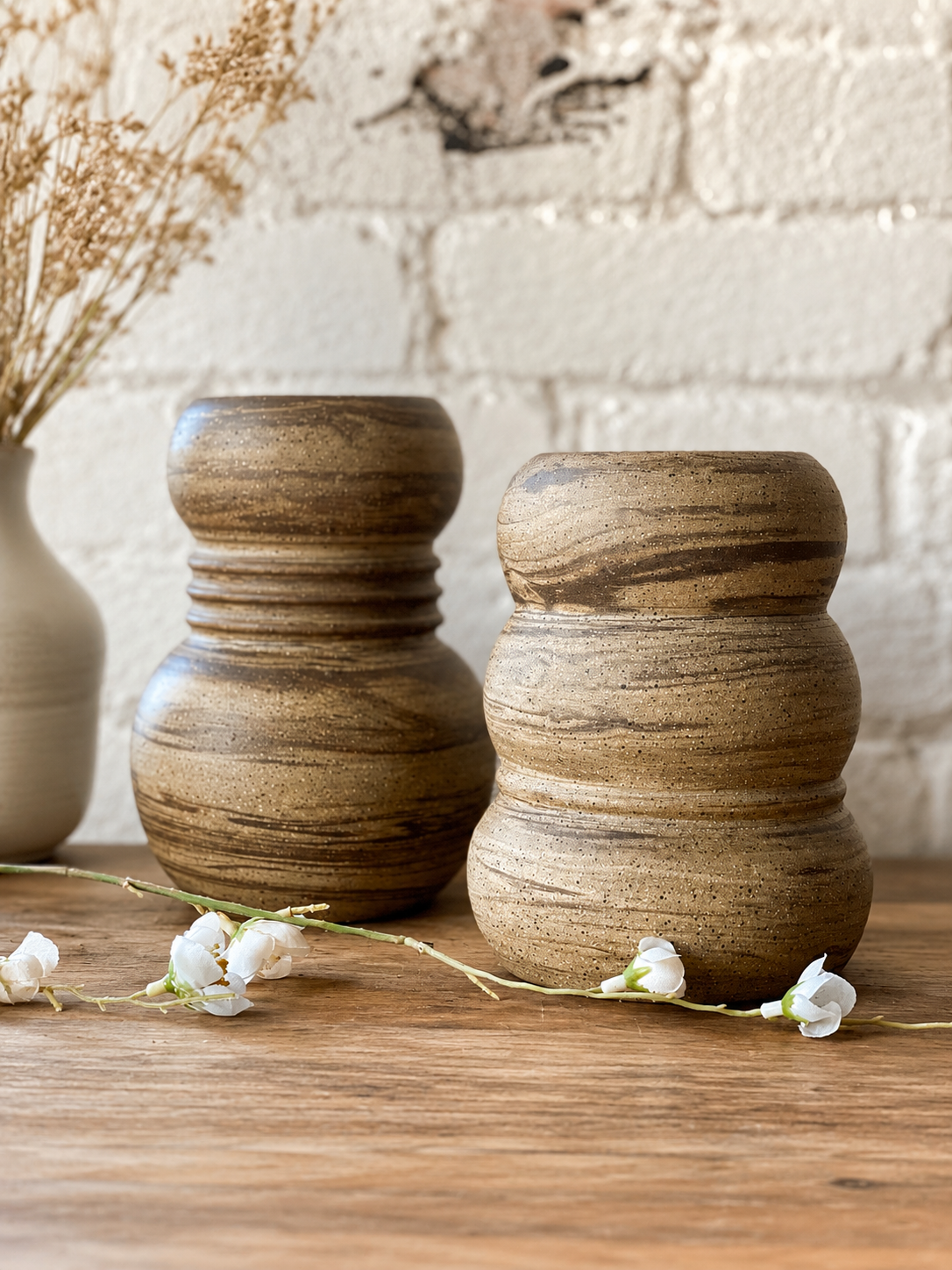 EARTH LINES: Marbled Clay Vase No7