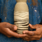 EARTH LINES: Marbled Clay Vase No15