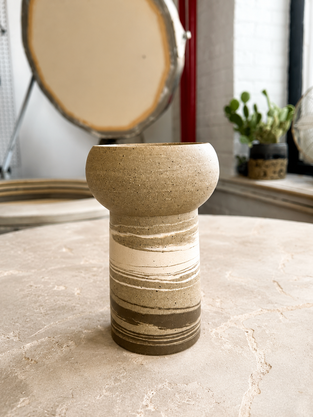 EARTH LINES: Marbled Clay Vase No10