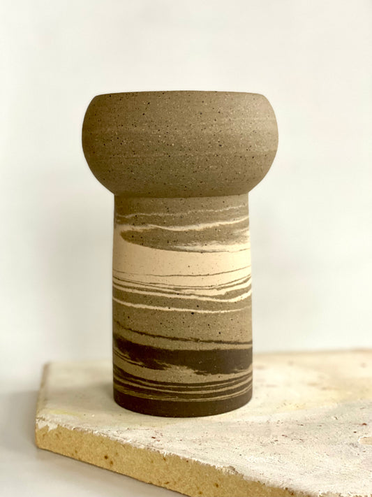EARTH LINES: Marbled Clay Vase No10