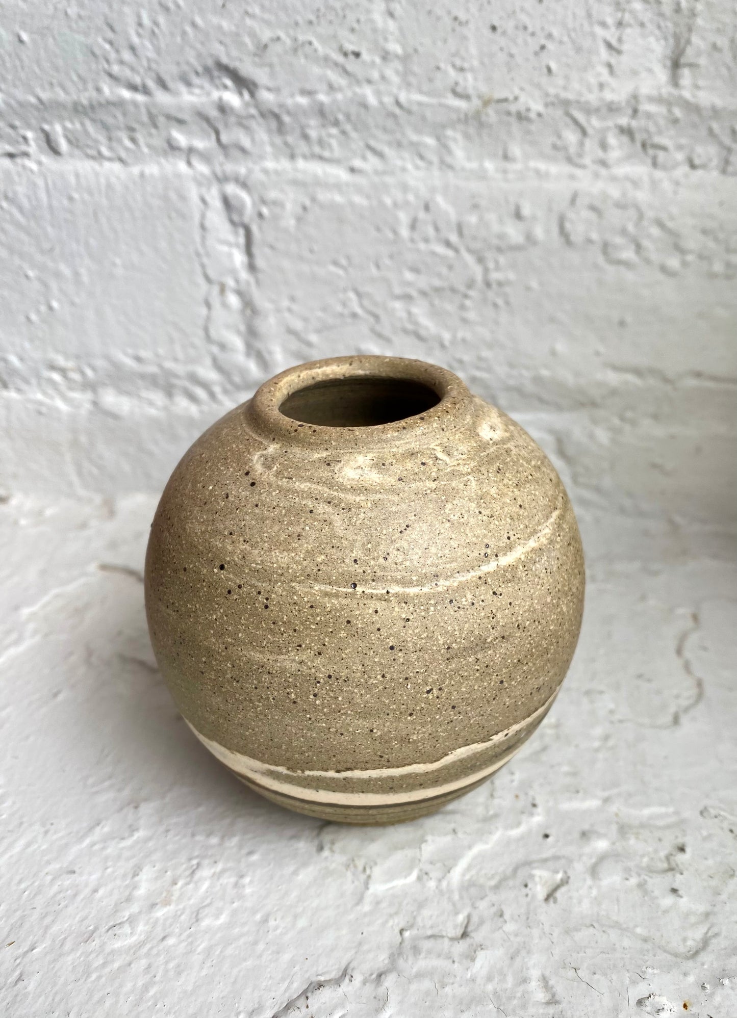 EARTH LINES: Marbled Clay Vase No23
