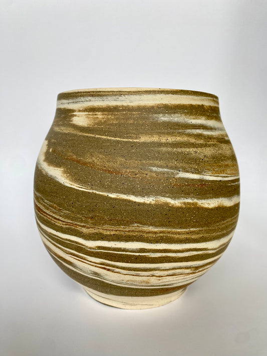 EARTH LINES:Marbled Clay Plant Holder No1