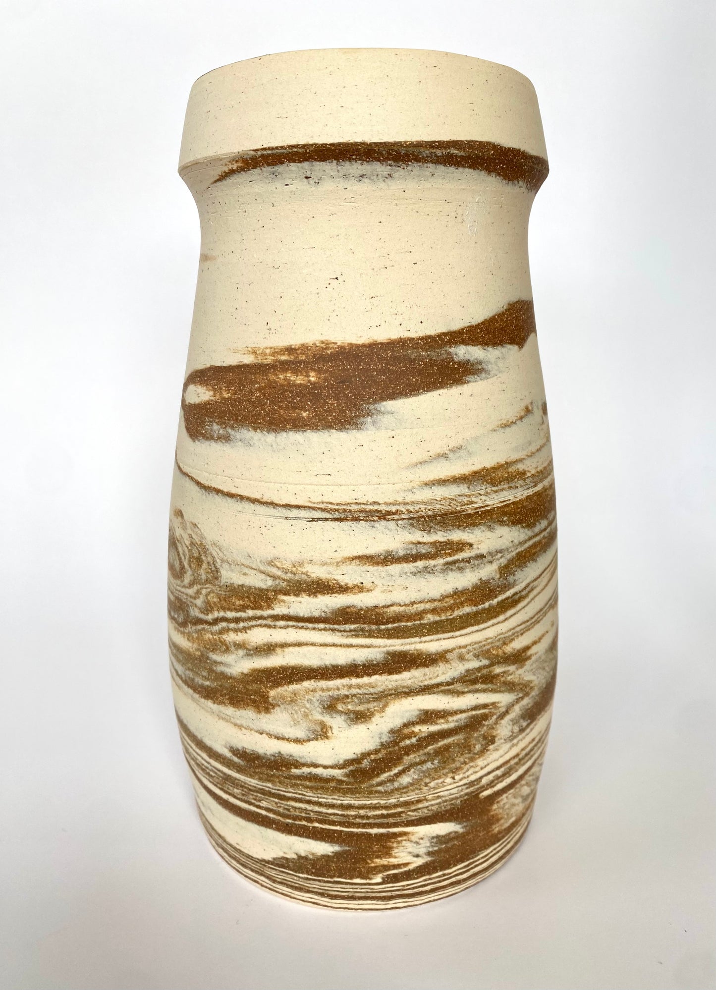 EARTH LINES: Marbled Clay Vase No28