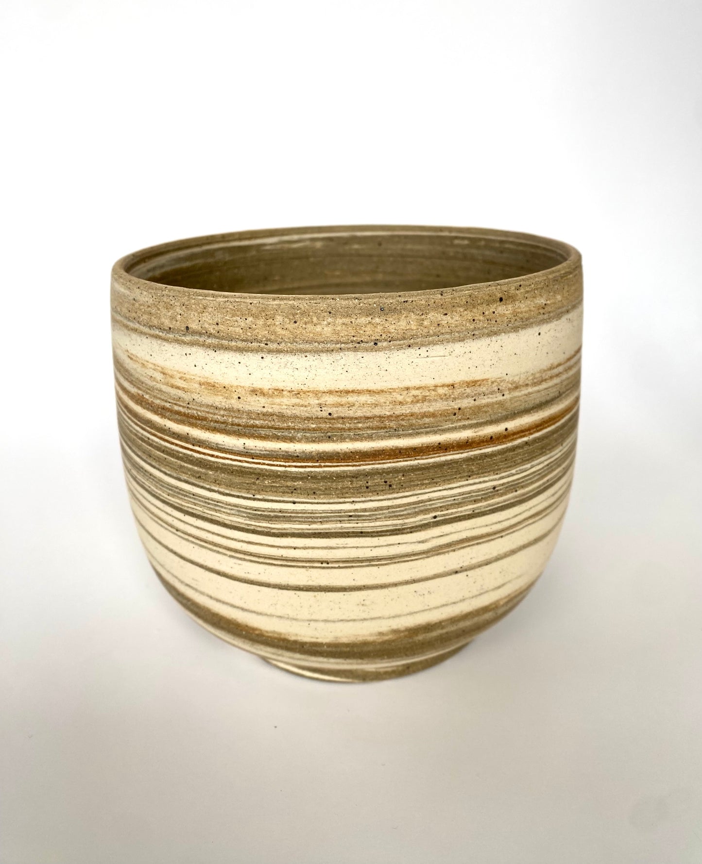 EARTH LINES: Marbled Clay Plant Holder No3