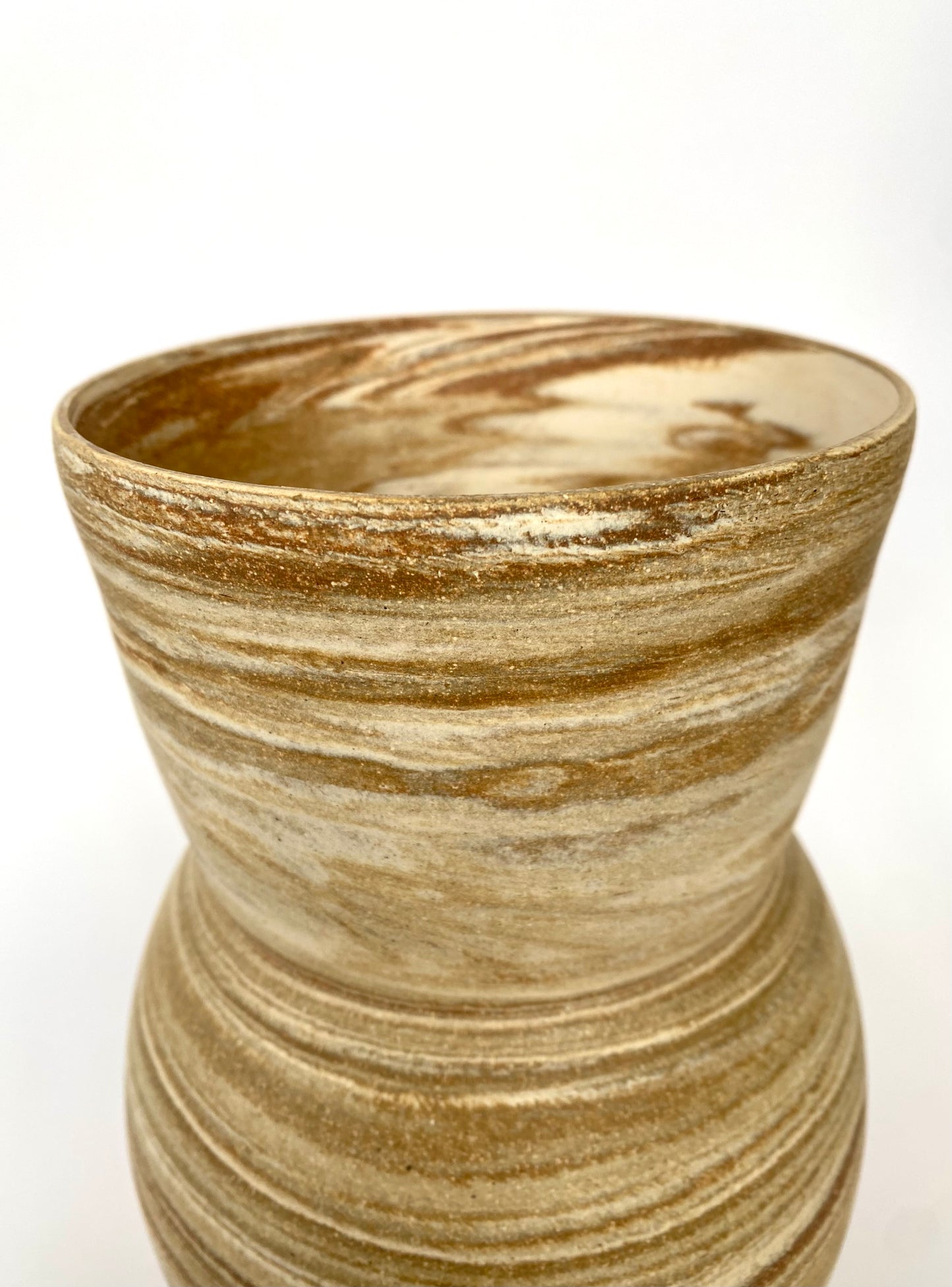 EARTH LINES: Marbled Clay Vase No27