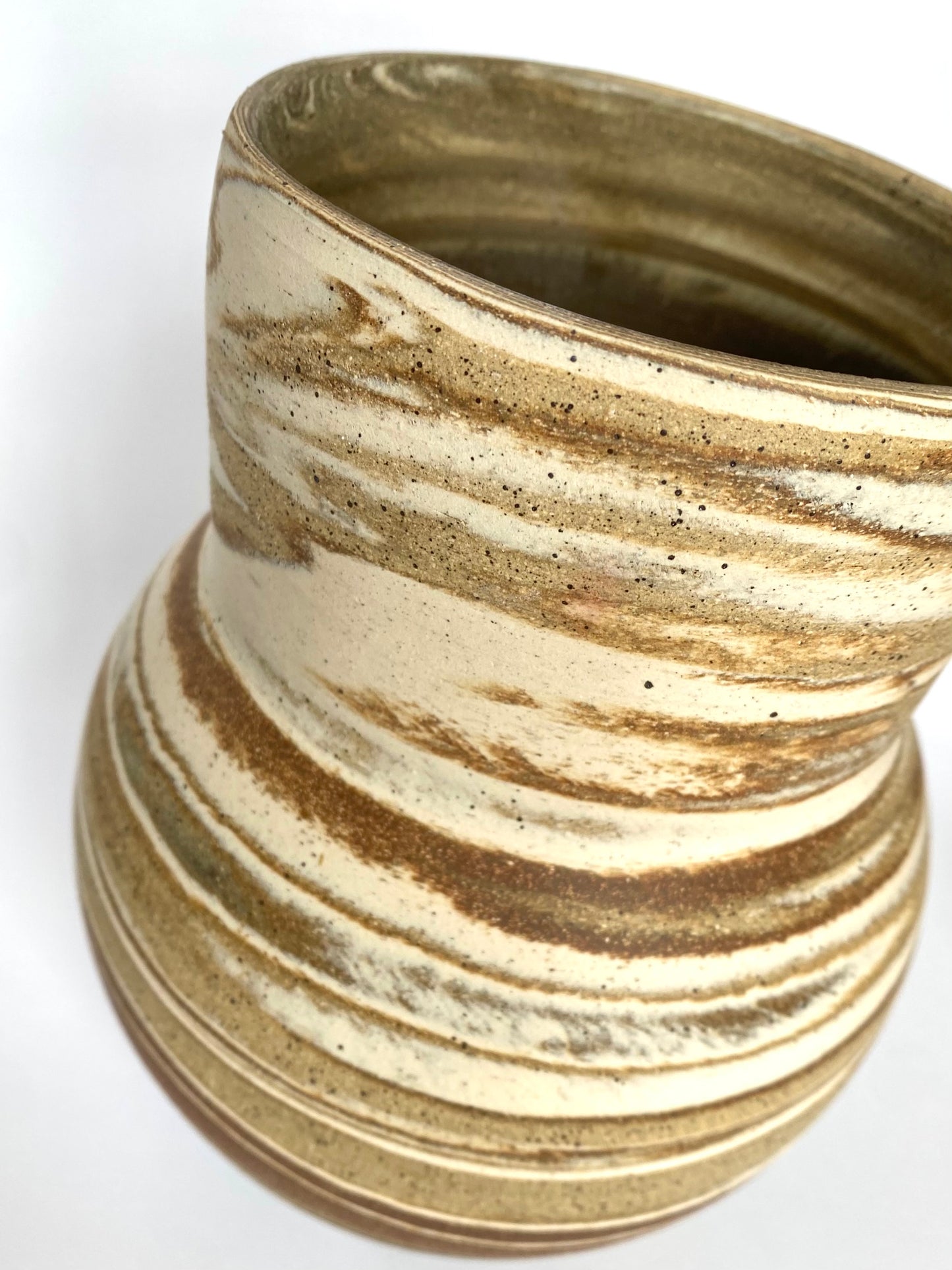 EARTH LINES: Marbled Clay Vase No25