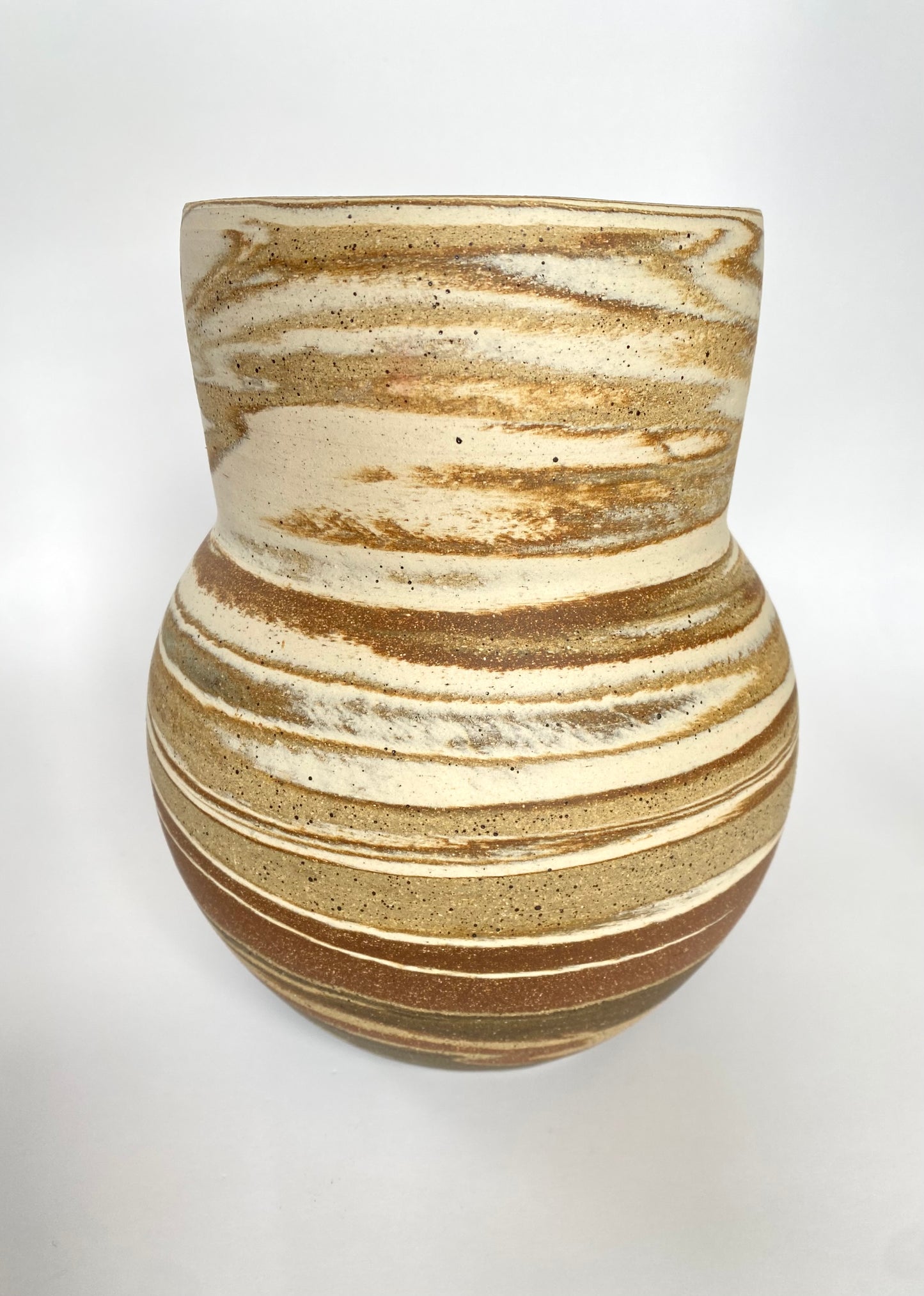 EARTH LINES: Marbled Clay Vase No25