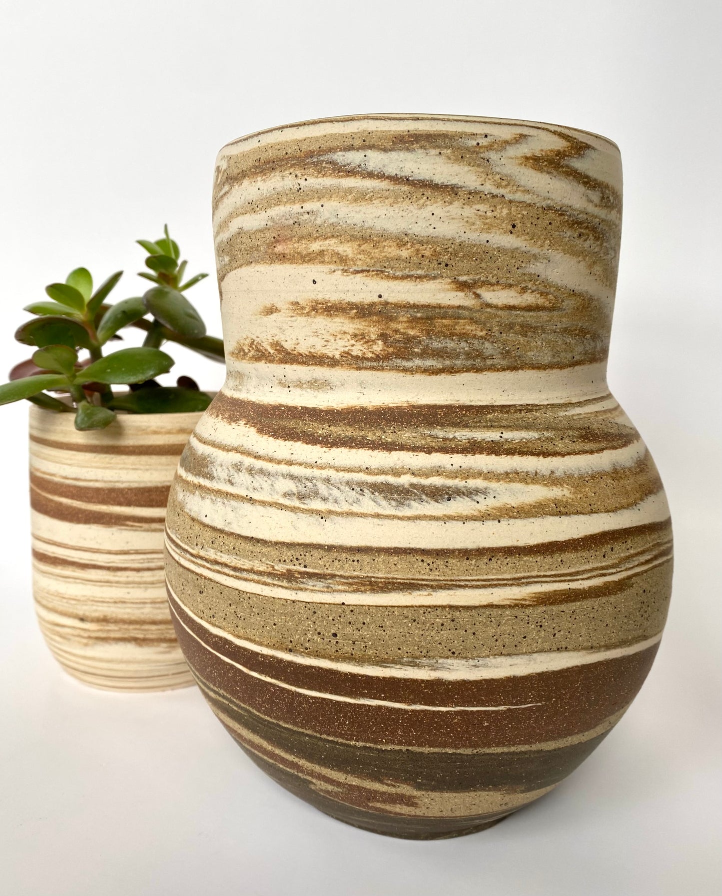 EARTH LINES: Marbled Clay Vase No25