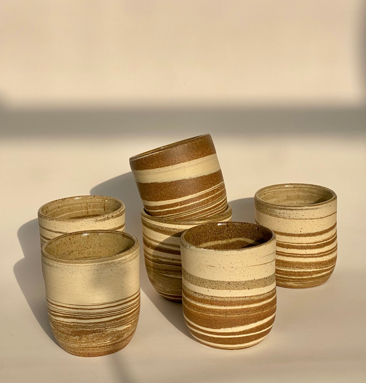 EARTH LINES: Marbled clay tumblers