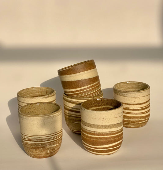 EARTH LINES: Marbled clay tumblers