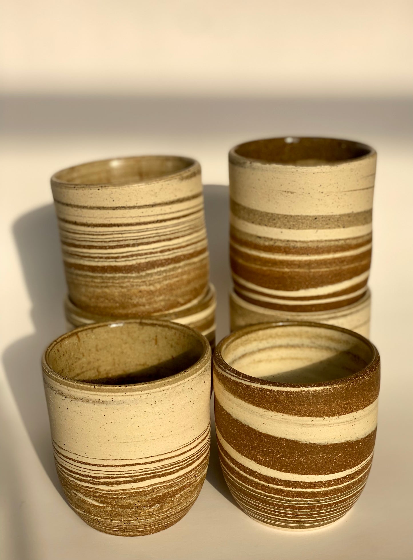 EARTH LINES: Marbled clay tumblers