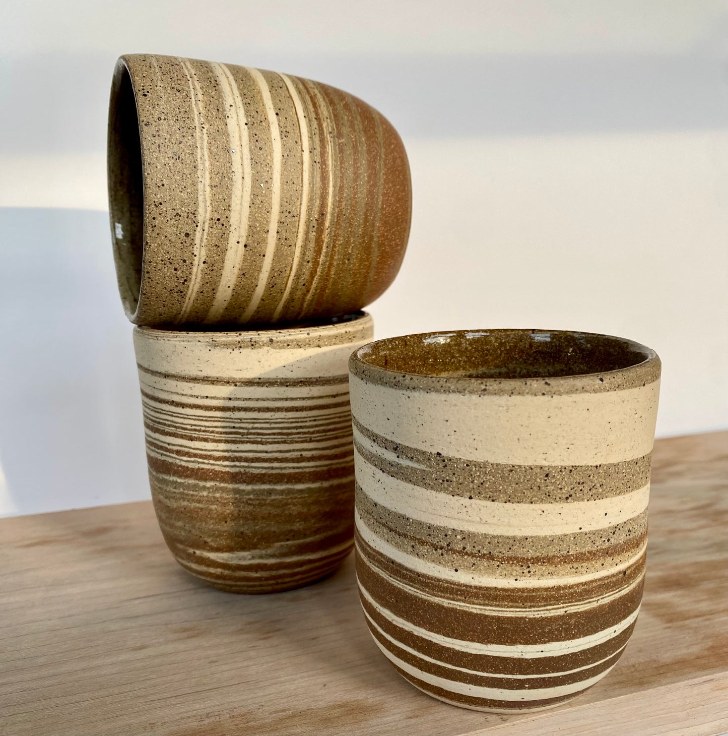EARTH LINES: Marbled clay tumblers
